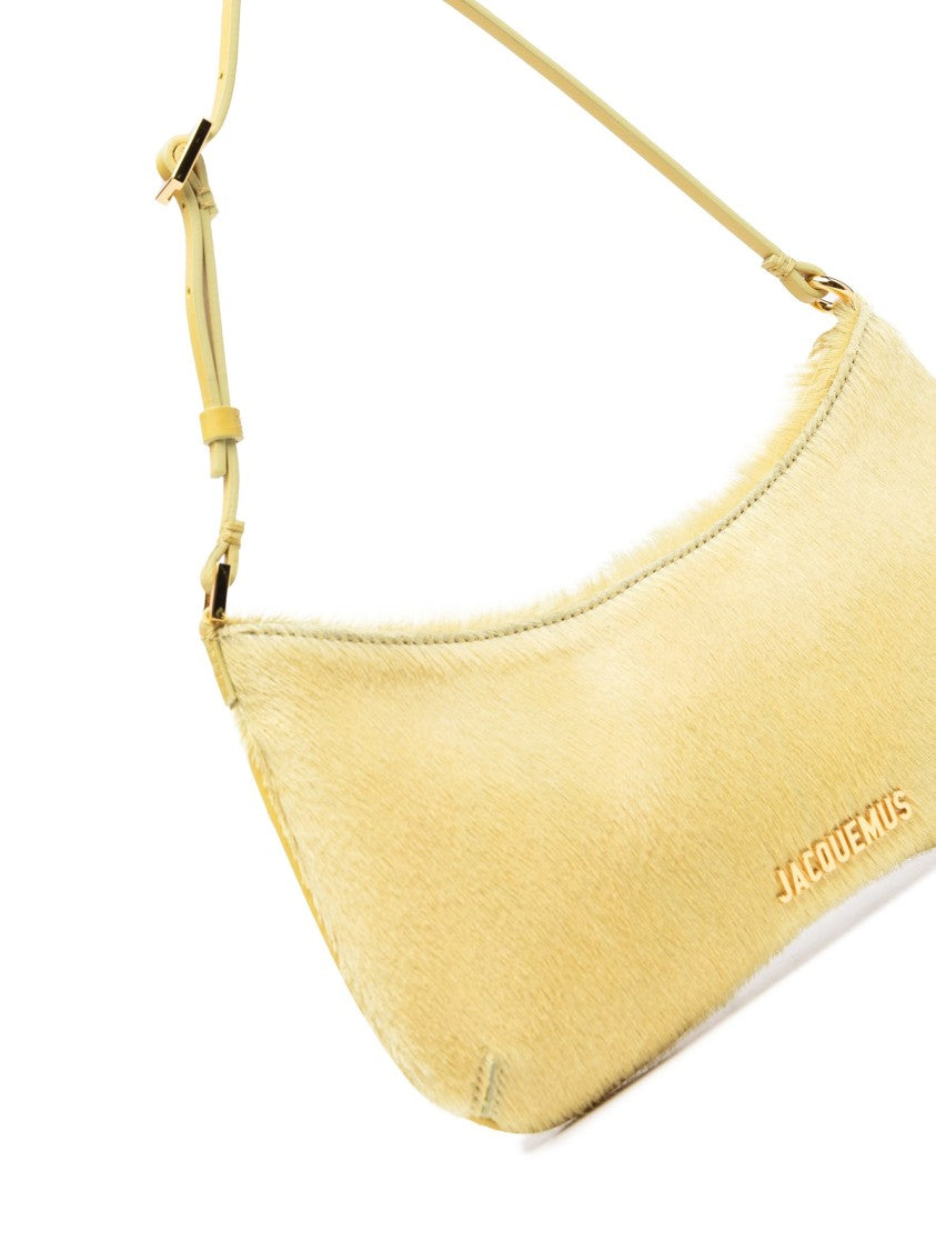 Jacquemus Pony Hair Detail Shoulder Bag In Cow Skin