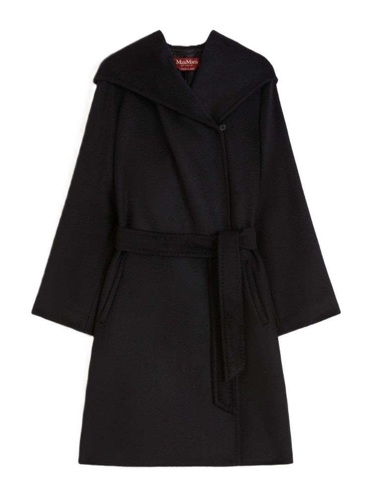 Max Mara Regular-Fit Black Virgin Wool Newmang Coat