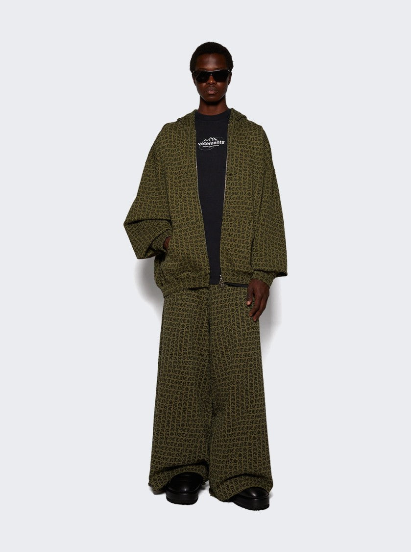 Vetements Gothic Monogram Sweatpants Khaki