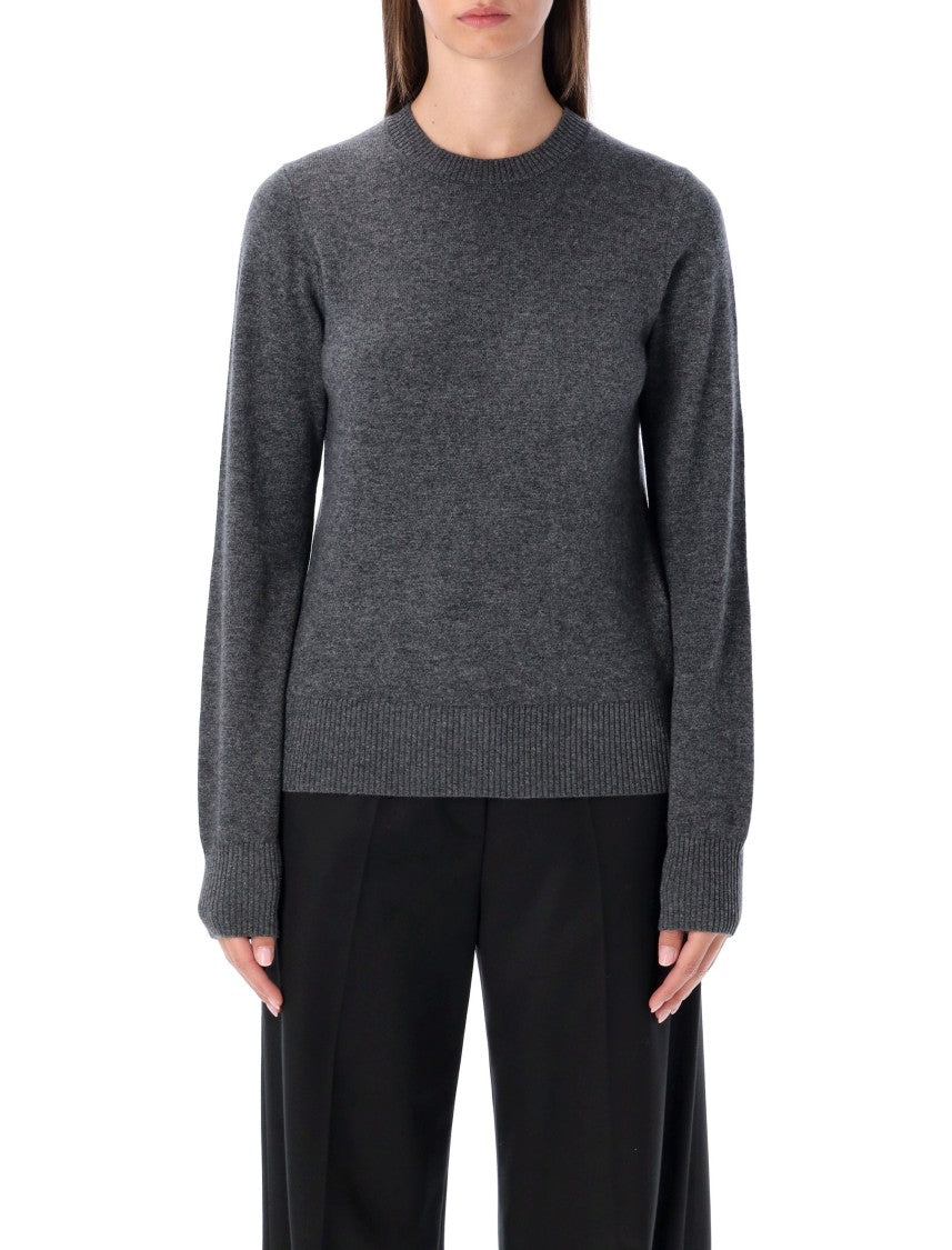 Rhea Grey Mélange Wool Cashmere Crewneck Sweater