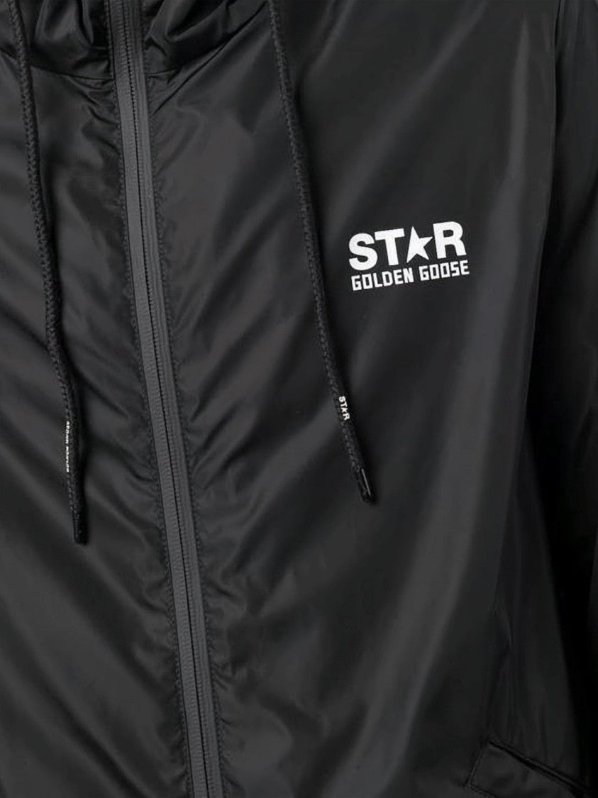 Golden Goose Relaxed Fit Lightweight Jacket With Bold Star Graphic