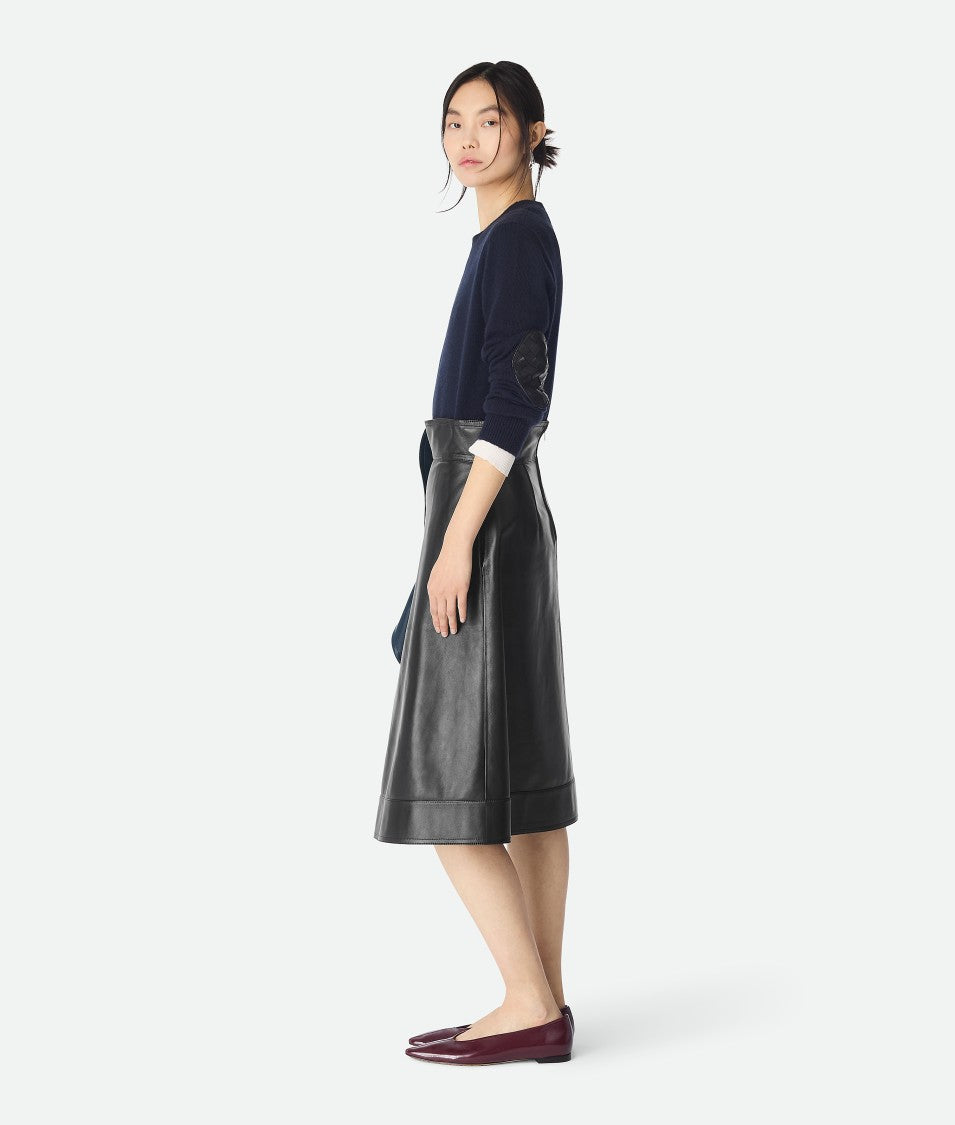 Bottega Veneta Wrap Design Black Skirt