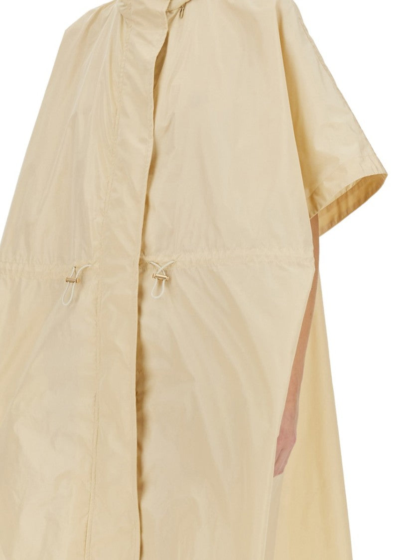Fabiana Filippi Technical Taffeta Hooded Coat With Adjustable Drawstrings