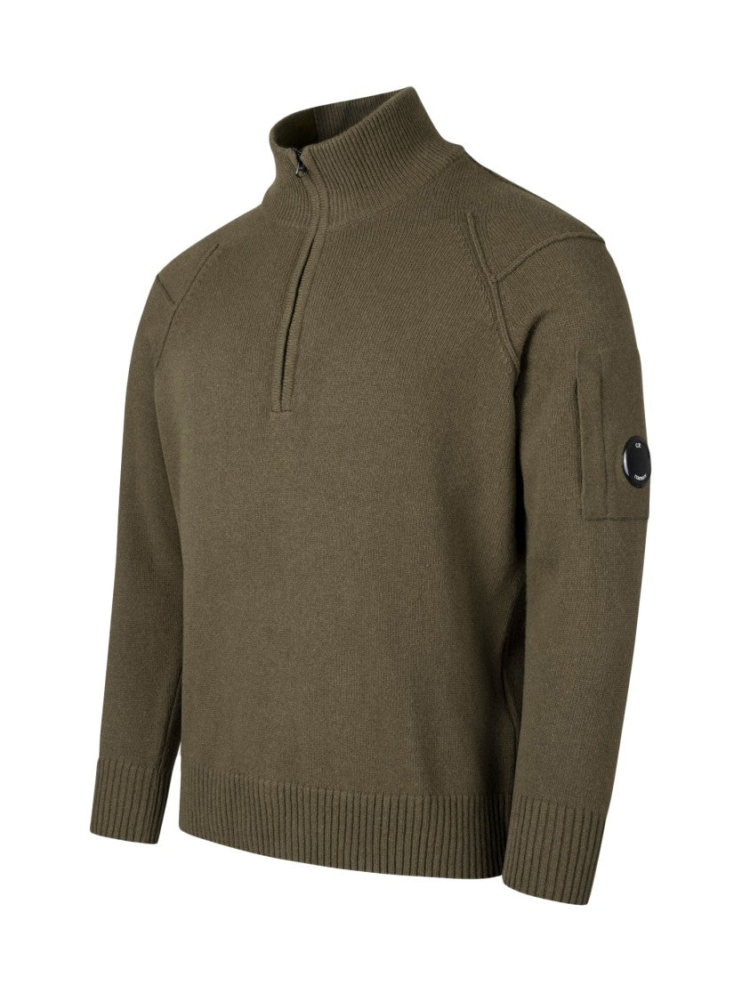 C.P. Company Half-Zip Long-Sleeve Top With Fitted Ribbed Hem