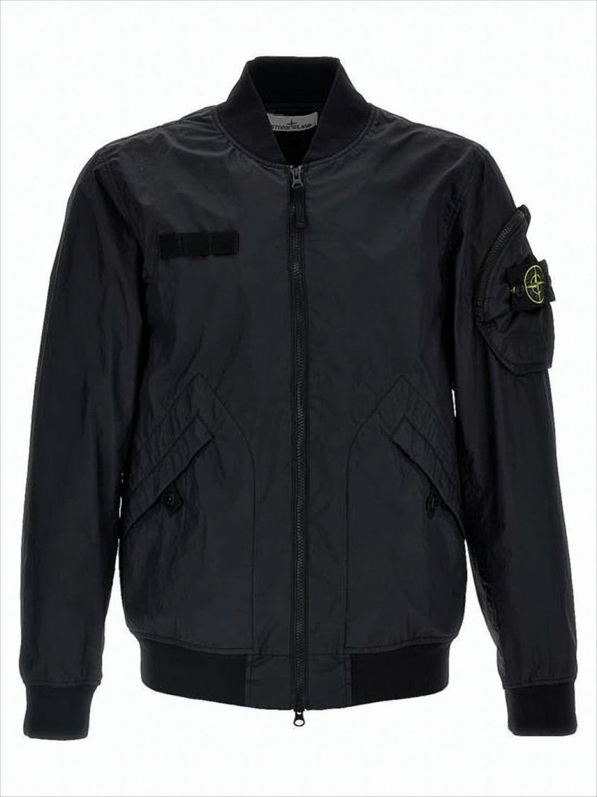 Stone Island Lightweight Blue Polyamide Jacket