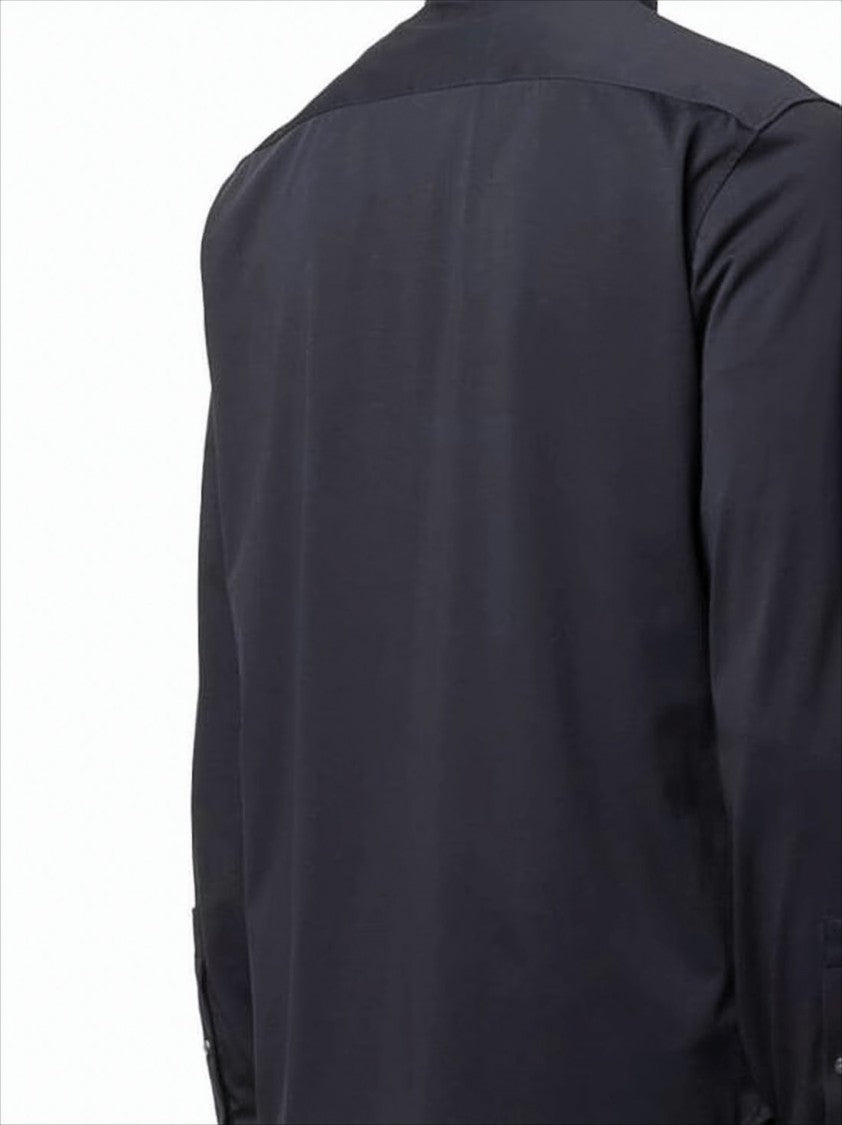 Theory Long-Sleeve Black Shirt With Classic Collar
