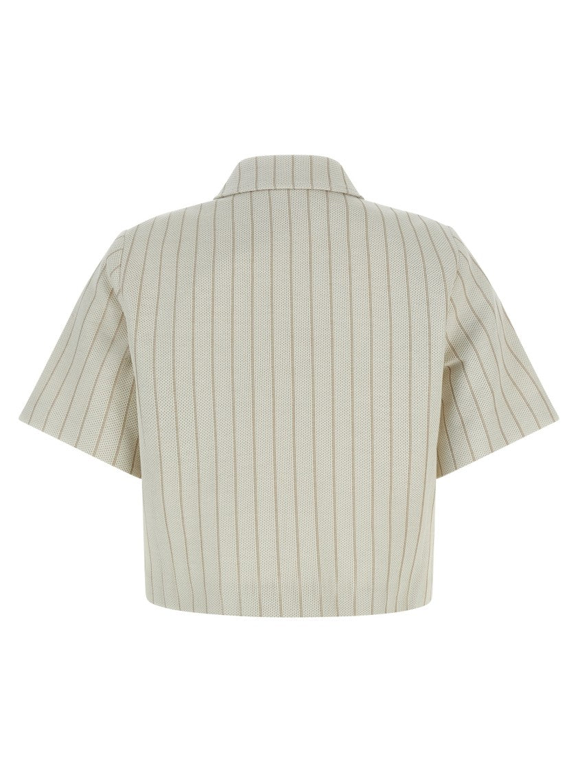 Max Mara 'Mxmangio' Pinstripe Cotton Jersey Jacket