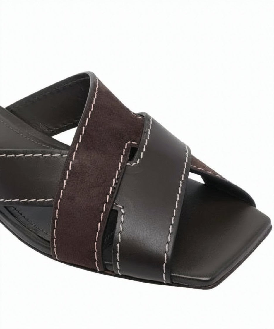 Tod's Flat Sole Brown Sandals