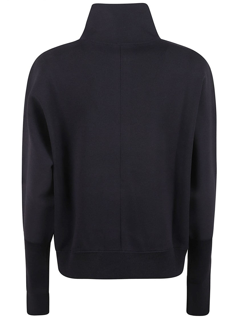 Max Mara High-Collar Half-Zip Sweater With Ribbed Details