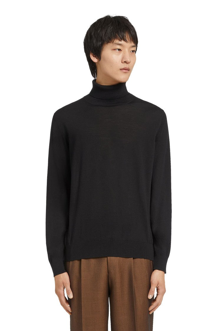 Zegna Cashseta Light Cashmere-Silk Turtleneck Sweater
