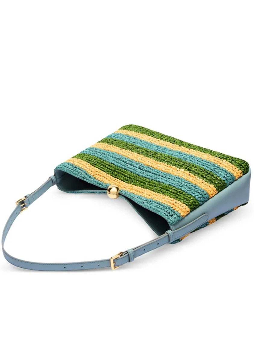 Furla Sfera Soft L Woven Striped Rectangular Bag