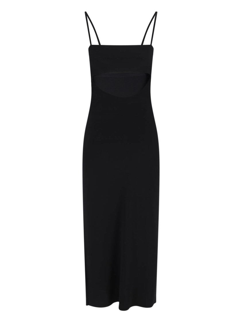 Alexander Wang Logo Midi Dress – Black