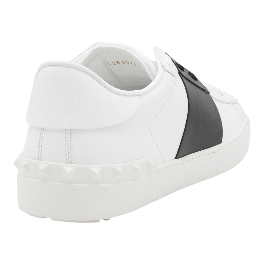 Valentino Garavani Low-Top Sneakers With Bold Black Strap And Stud Detailing