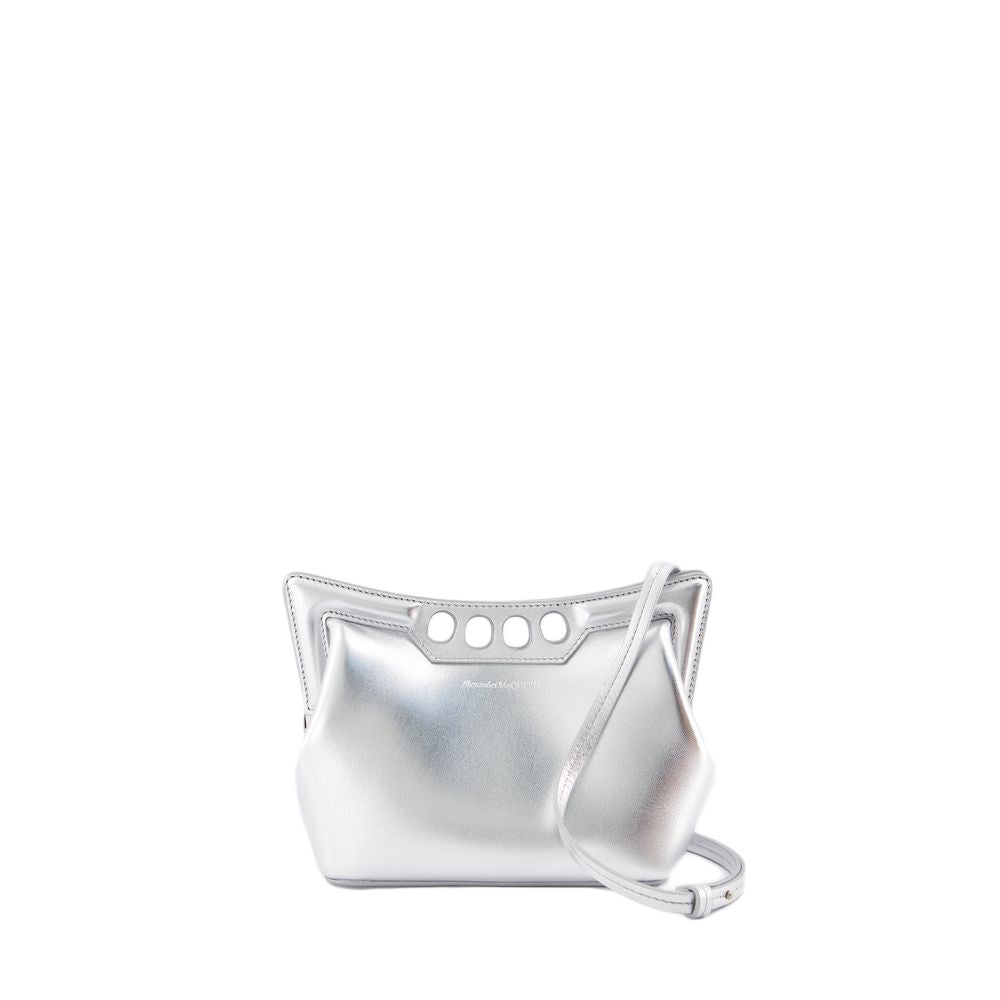 Alexander Mcqueen The Mini Peak Purse - Leather - Silver