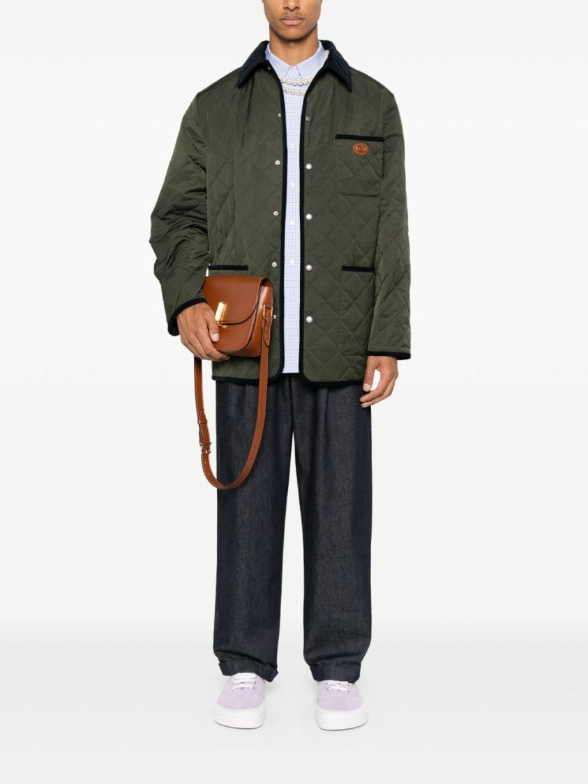 Valentino Garavani Quilted Jacket With Classic Collar And Contrasting Trim