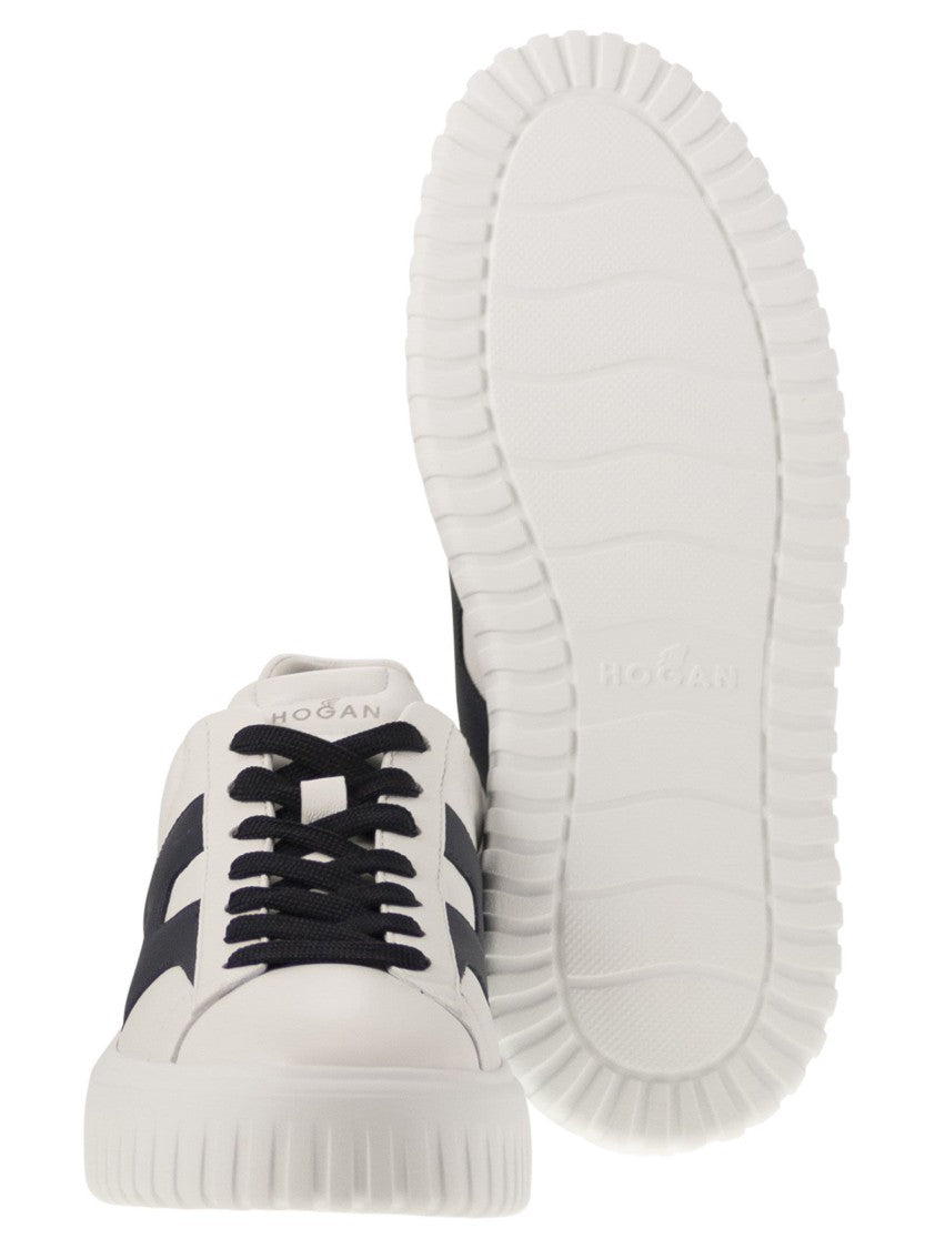 Hogan H-Stripes - Leather Trainers With Side H