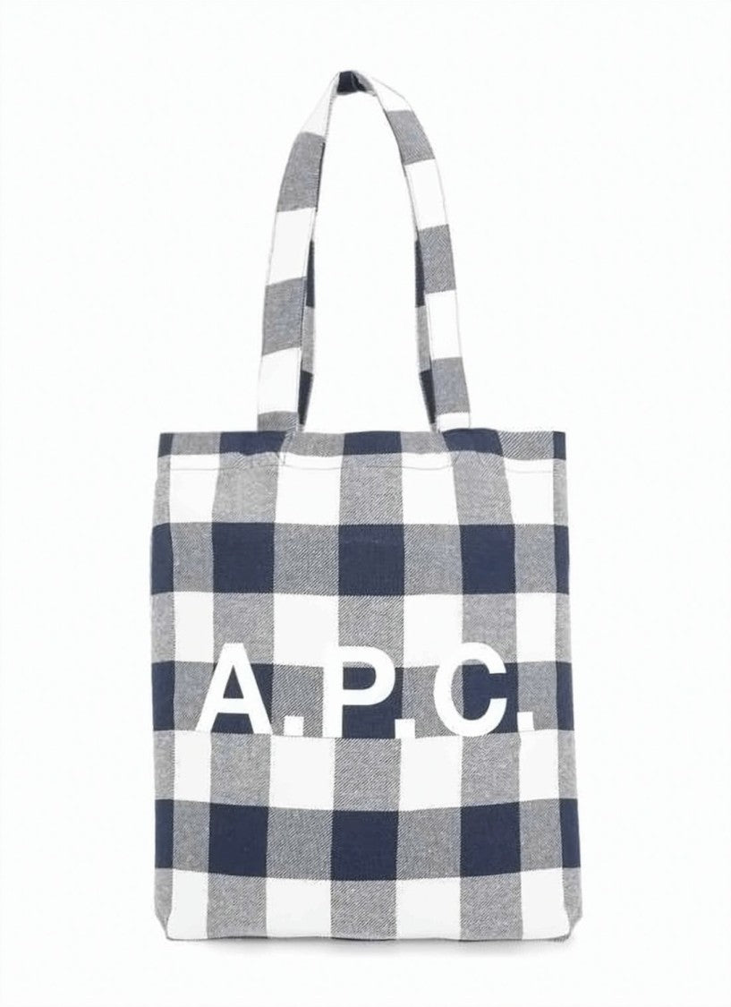 A.P.C. Checkered Polyester Shoulder Bag