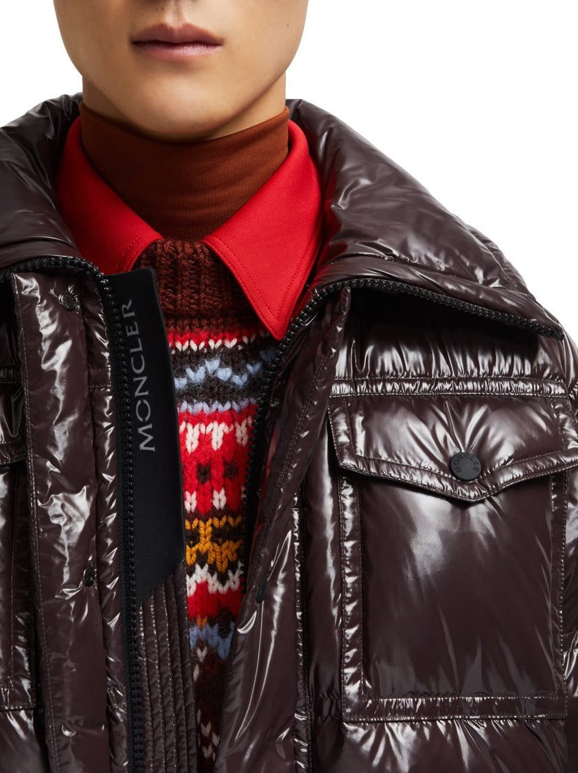 Moncler Grenoble Glossy Brown Padded Jacket