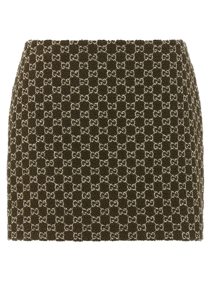 Gucci Gg Bouclé Mini Skirt With Side Pockets