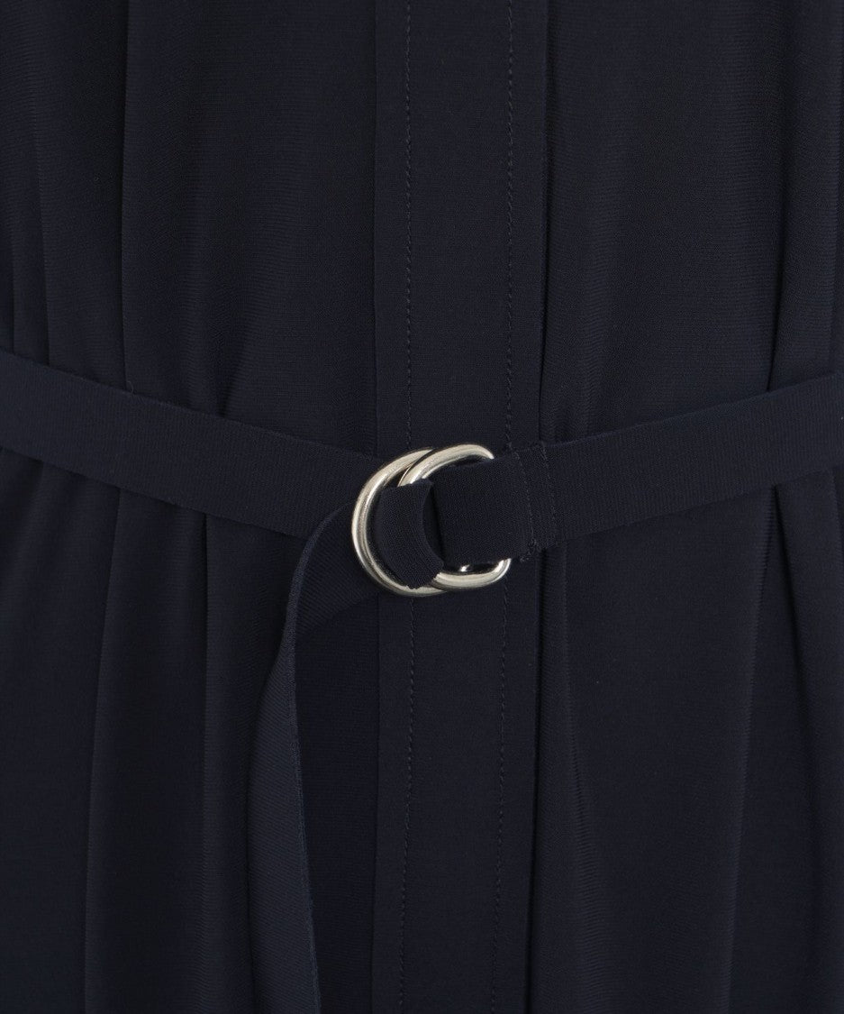 Norma Kamali Maxi Dress With Detachable Waist Belt And Classic Shirt Collar