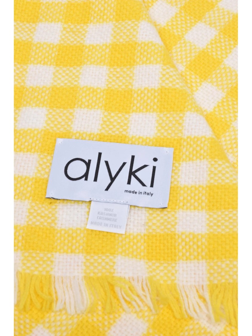 That's Alyki That's Alyki Cashmere Scarf - White/Yellow