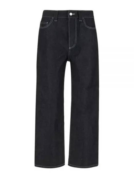 Sunnei Straight-Leg Cropped Denim Pants With Classic Five-Pocket Design