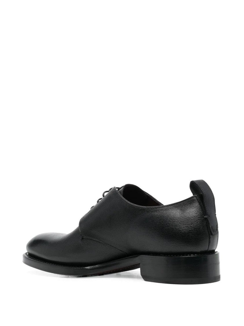 Brioni Black Derby Sleek Classic Leather Formal Shoes