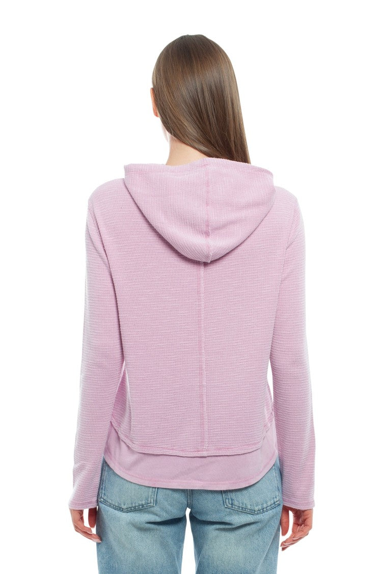 Wilt Long Sleeve Double Peplum Hoodie