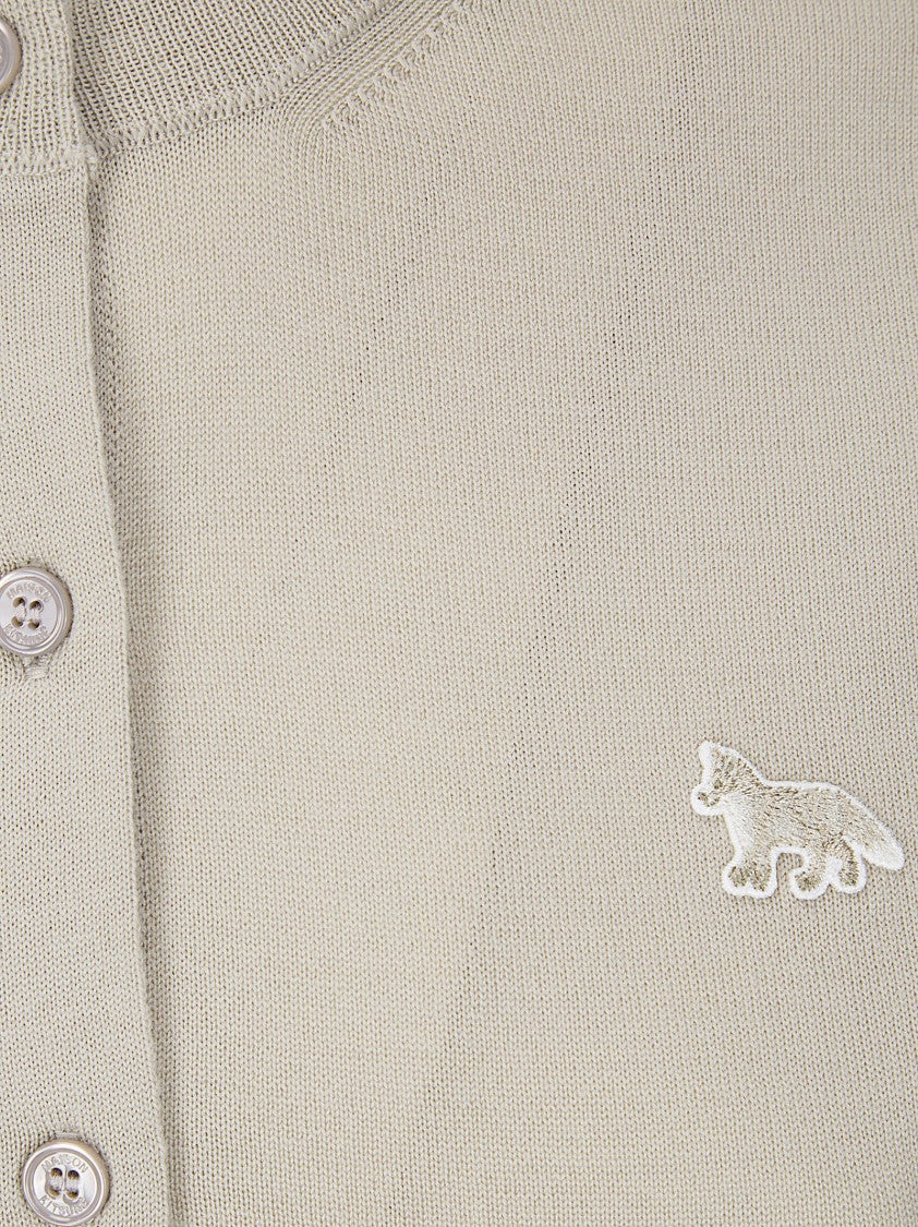 Maison Kitsuné Baby Fox Fine Merino Short Sleeve Cardigan