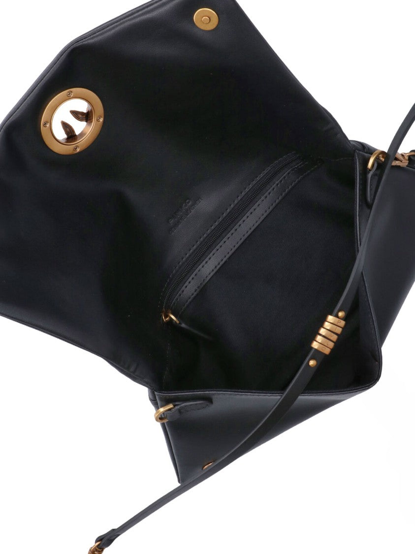 Pinko Black Click Soft Leather Bag