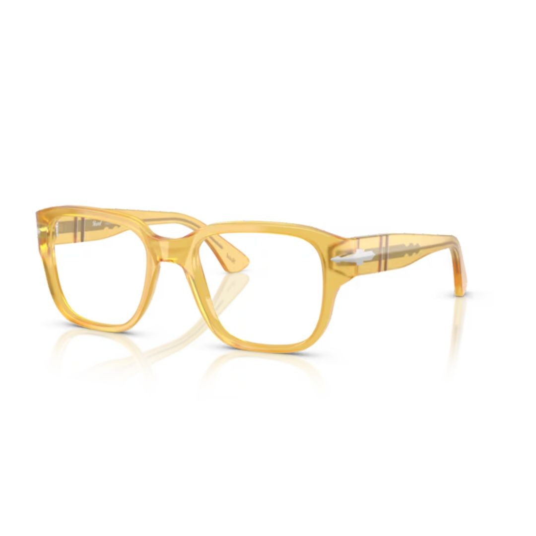 Persol 0Po3374v Translucent Yellow Acetate Square Eyeglasses