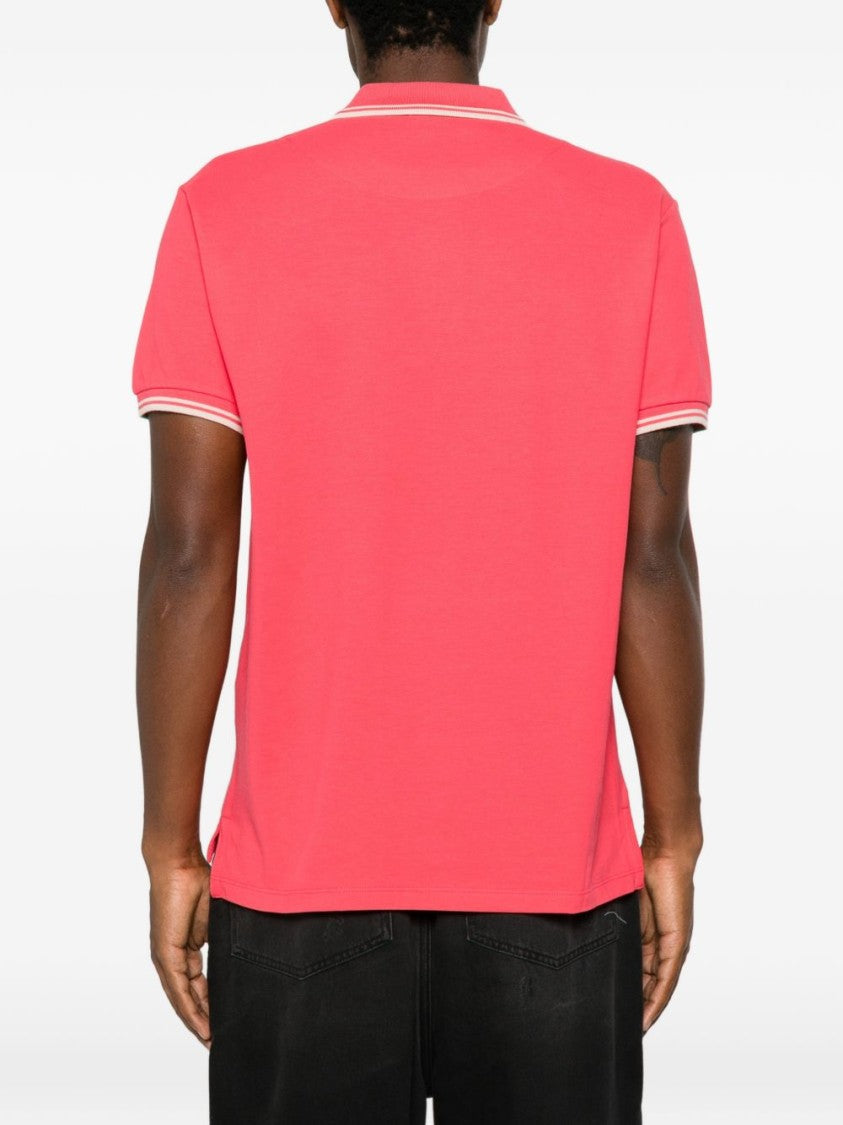 Vivienne Westwood Short-Sleeve Striped Accent Cotton Polo Shirt