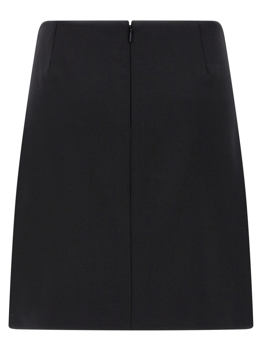 Versace Flared Mini Skirt With Metal Detail