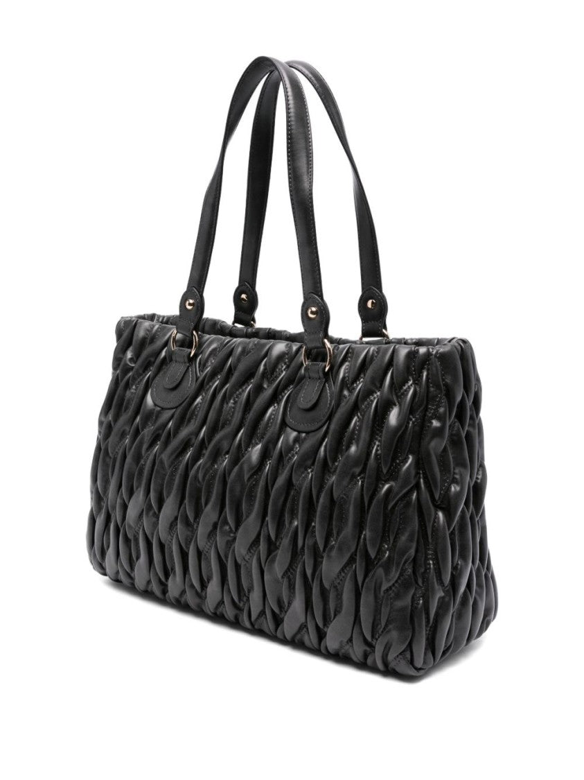 Liu Jo Rectangular Quilted Shoulder Bag With Metallic Logo