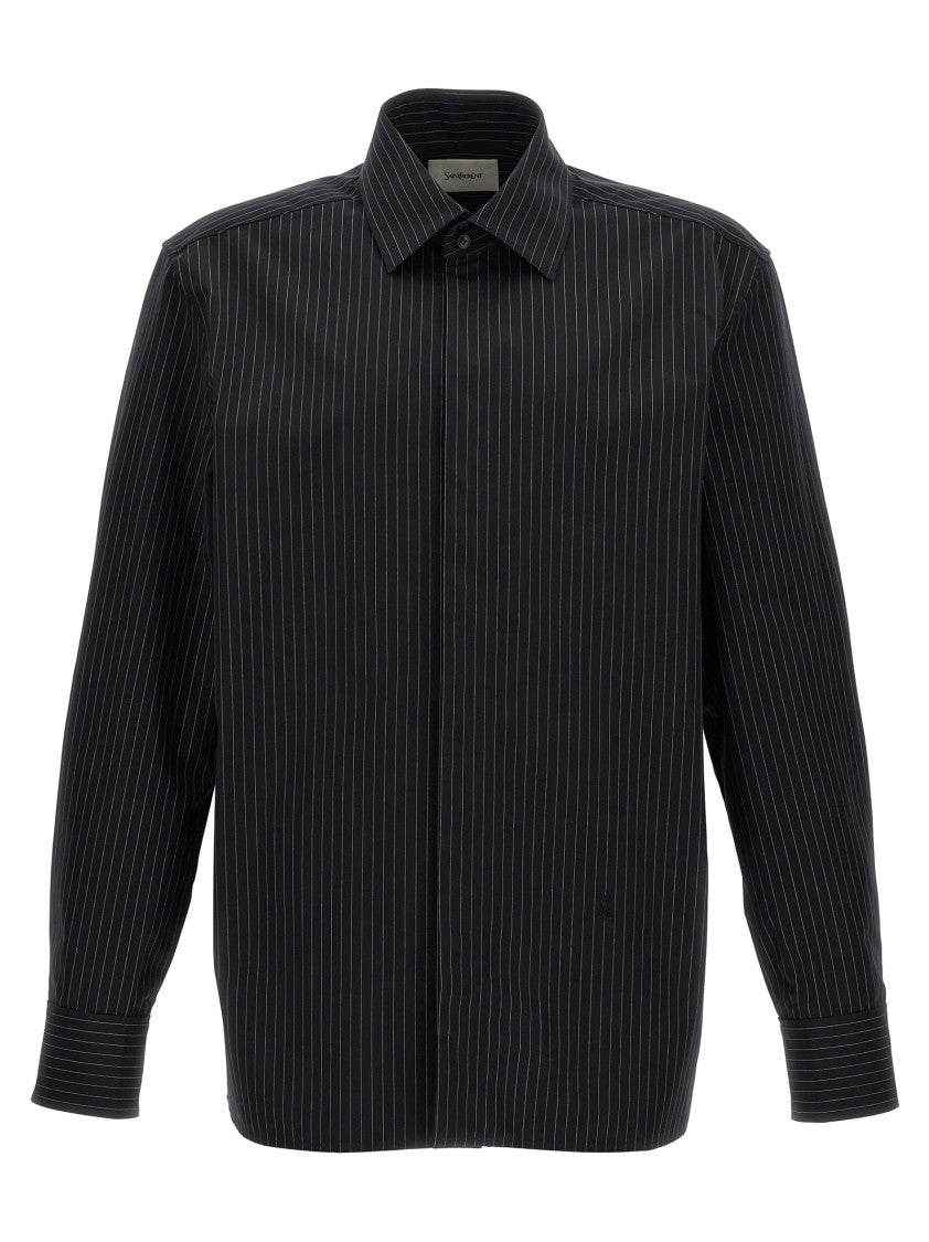 Saint Laurent Vertical Stripe Cotton Shirt