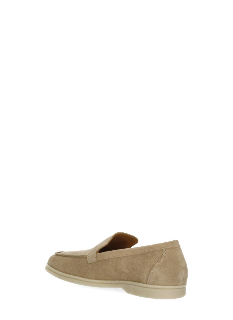 Berwick 1707 Beige Round Toe Suede Loafers