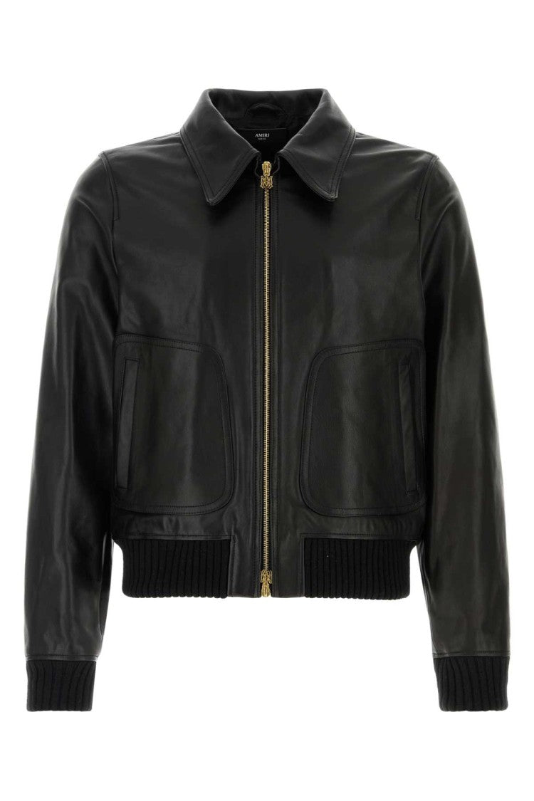Amiri Black Leather Jacket