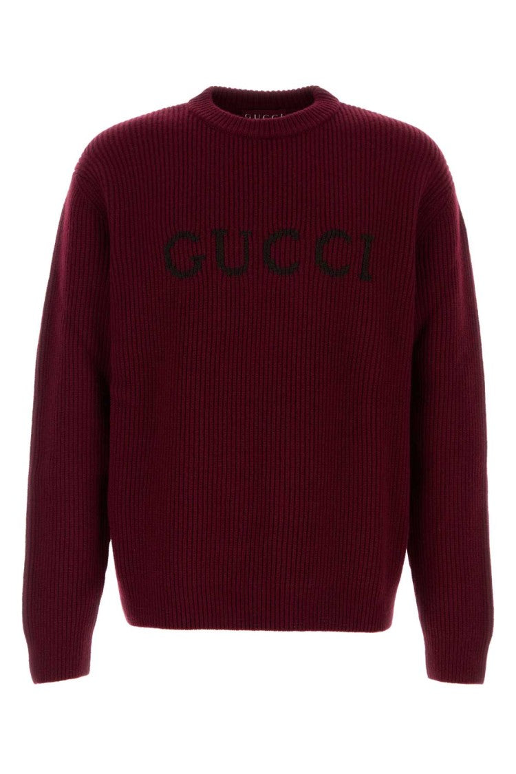 Gucci Burgundy Wool Blend Sweater
