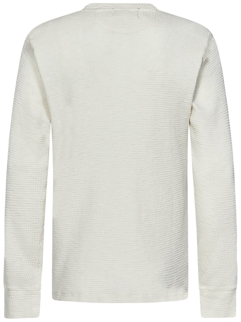 Polo Ralph Lauren Waffle-Knit Henley Shirt In Pristine White