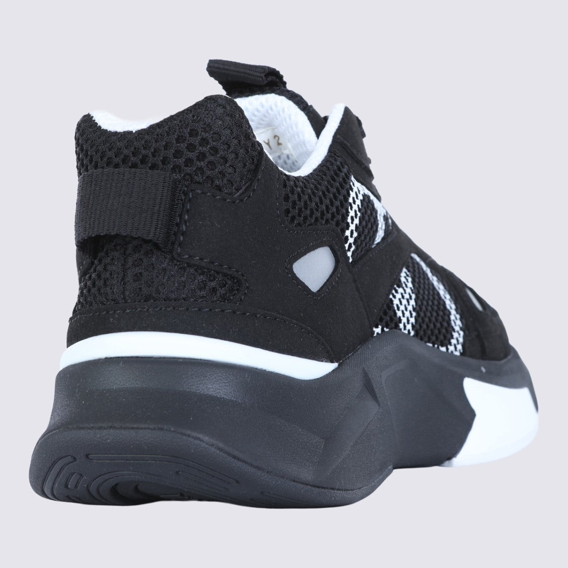 Valentino Garavani Black Mesh Suede Demivee Sneakers