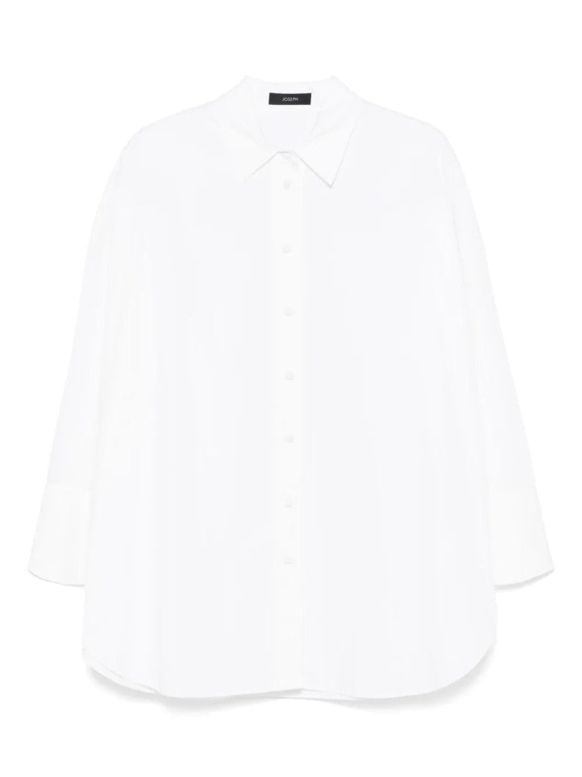 Joseph Box-Pleat White Shirt With Buttoned Cuffs