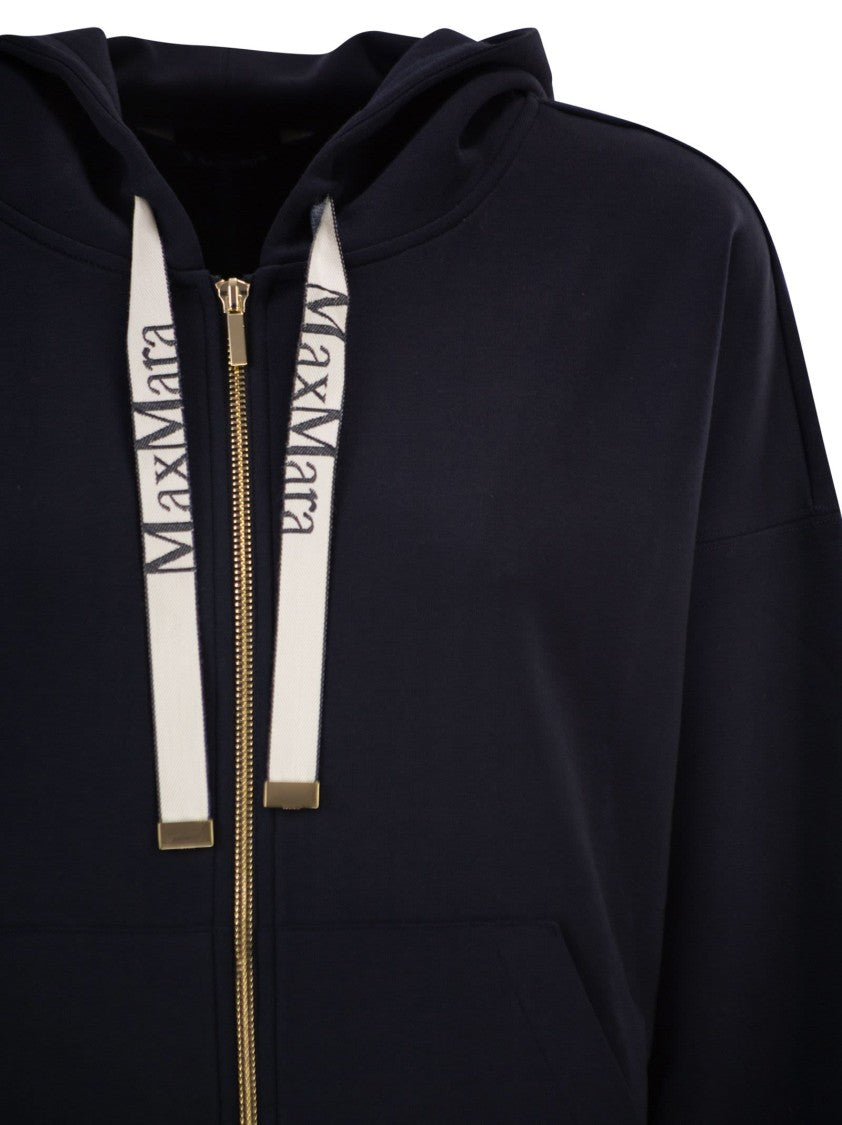 Max Mara Smmjour - Technical Jersey Zip-Up Sweatshirt