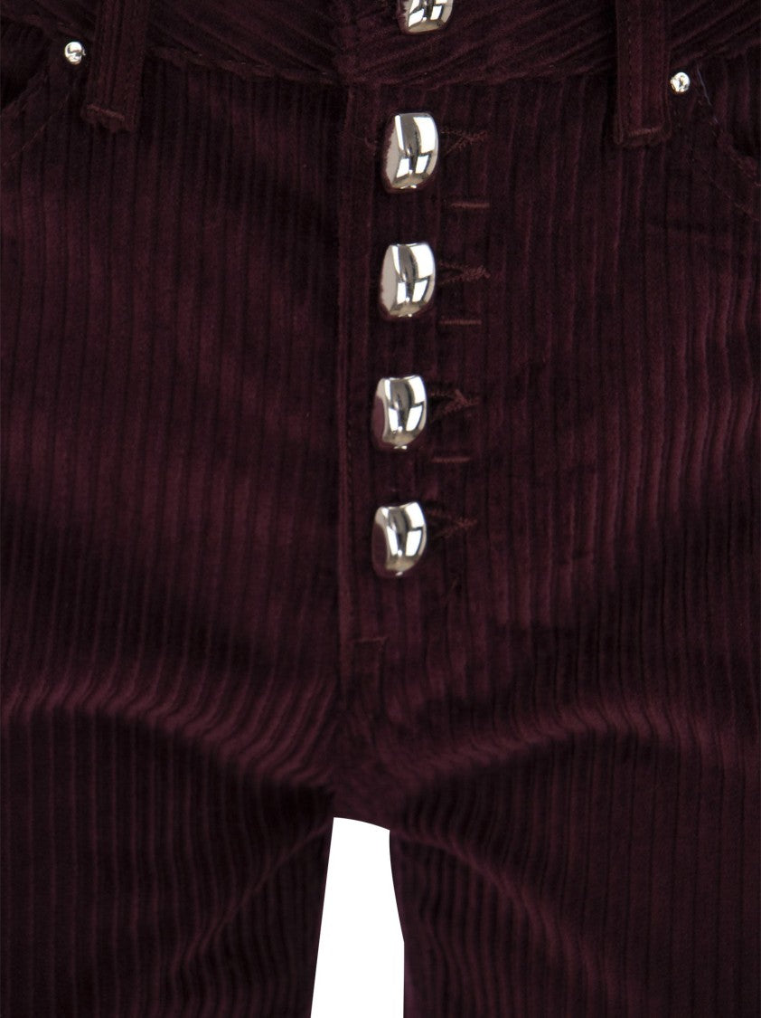 Dondup Koons Loose-Fitting Velvet Trousers