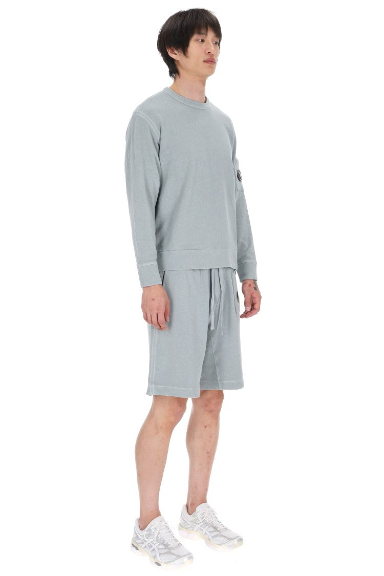 C.P. Company Blue Malfile Cotton Crewneck Sweater