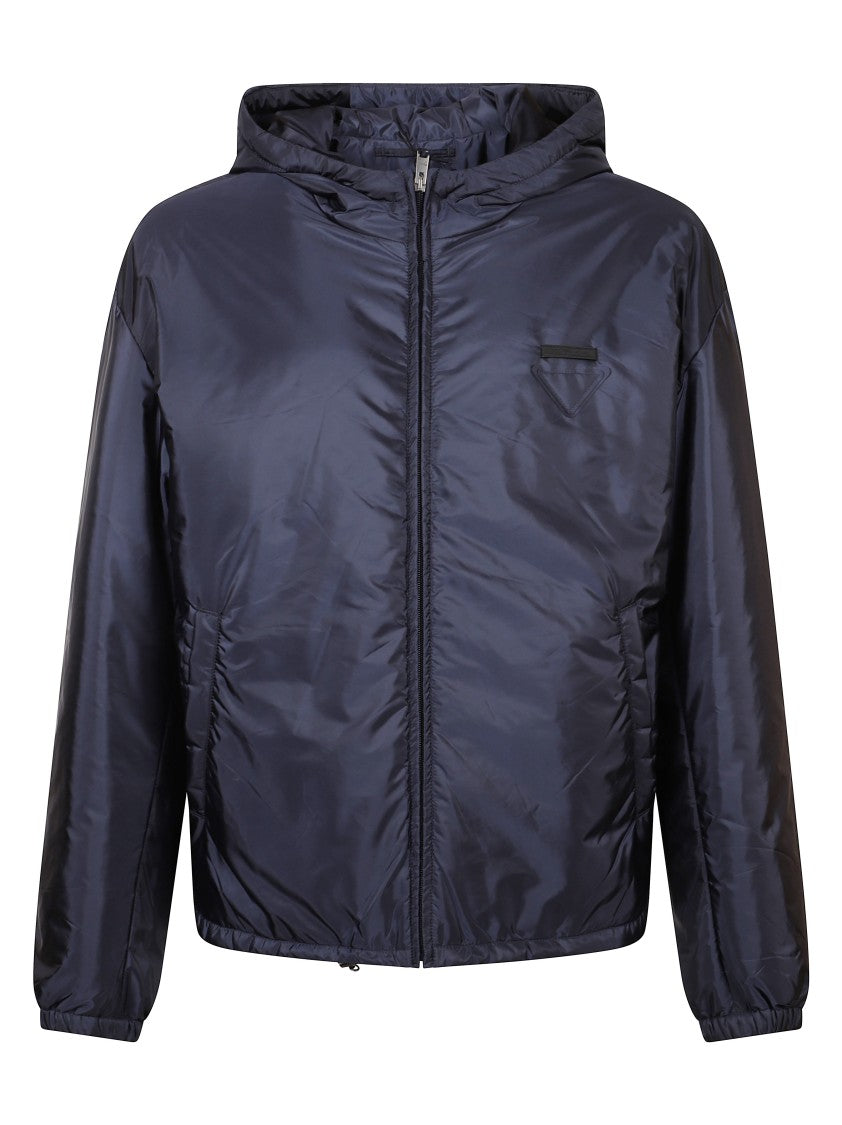 Prada Lightweight Hooded Jacket With Shiny Finish