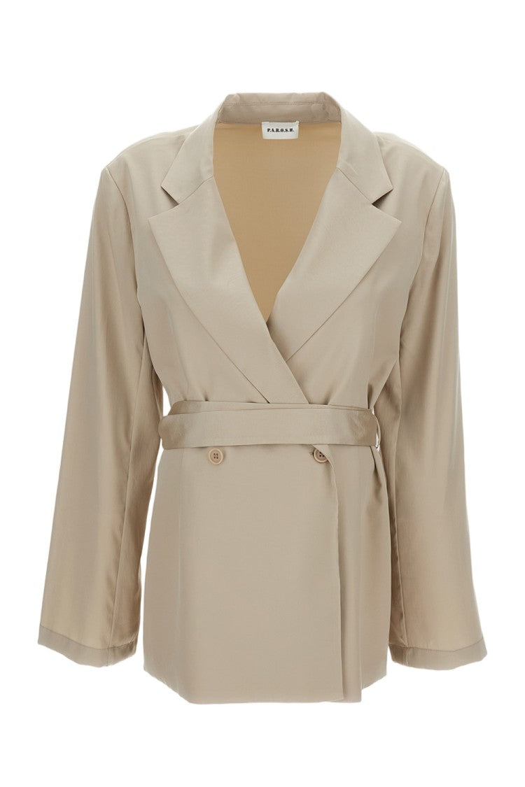 Parosh Tailored Beige Jacket With Clean Minimalist Design