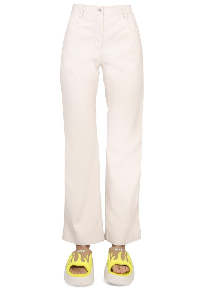 Msgm Straight-Leg High Waist Pants