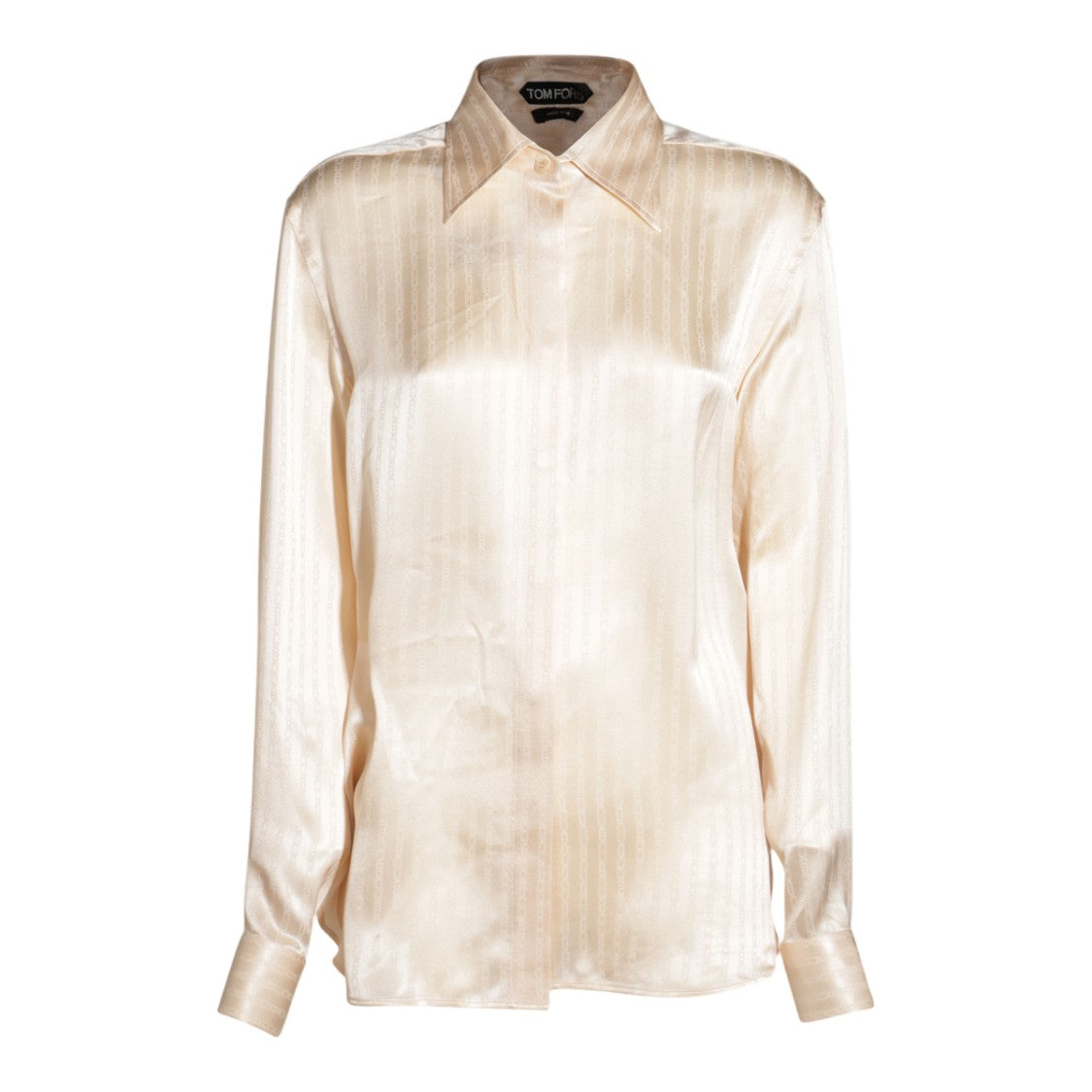 Tom Ford Silk-Blend Striped Shirt With Classic Collar