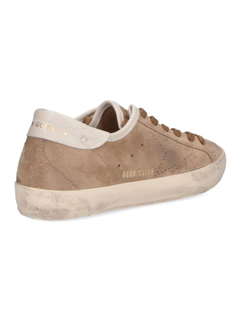 Golden Goose Vintage-Inspired Beige Suede Low-Top Sneakers