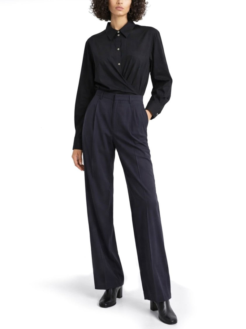 Lemaire Straight Collar Twisted Wrap Cotton-Blend Shirt